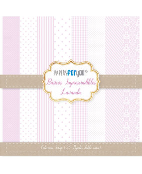 Papers For You Basicos Imprescindibles Lavanda Mini Scrap Paper Pack (24pcs) (PFY-2298) (DISCONTINUED)