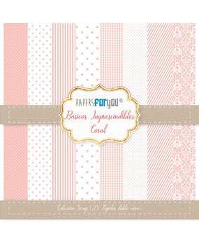Papers For You Basicos Imprescindibles Coral Mini Scrap Paper Pack (25pcs) (PFY-2297) (DISCONTINUED)