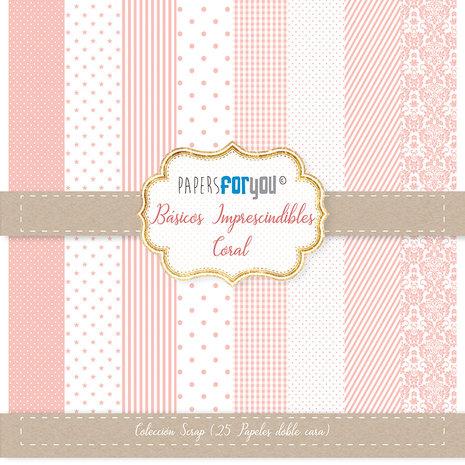 Papers For You Basicos Imprescindibles Coral Mini Scrap Paper Pack (25pcs) (PFY-2297) (DISCONTINUED) Papers For You Basicos Imprescindibles Coral Mini Scrap Paper Pack (25pcs) (PFY-2297) (DISCONTINUED)