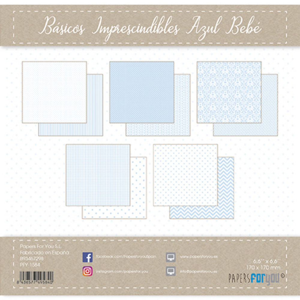 Papers For You Basicos Imprescindibles Azul Bebe Mini Scrap Paper Pack (25pcs) (PFY-1584) (DISCONTINUED) Papers For You Basicos Imprescindibles Azul Bebe Mini Scrap Paper Pack (25pcs) (PFY-1584) (DISCONTINUED)