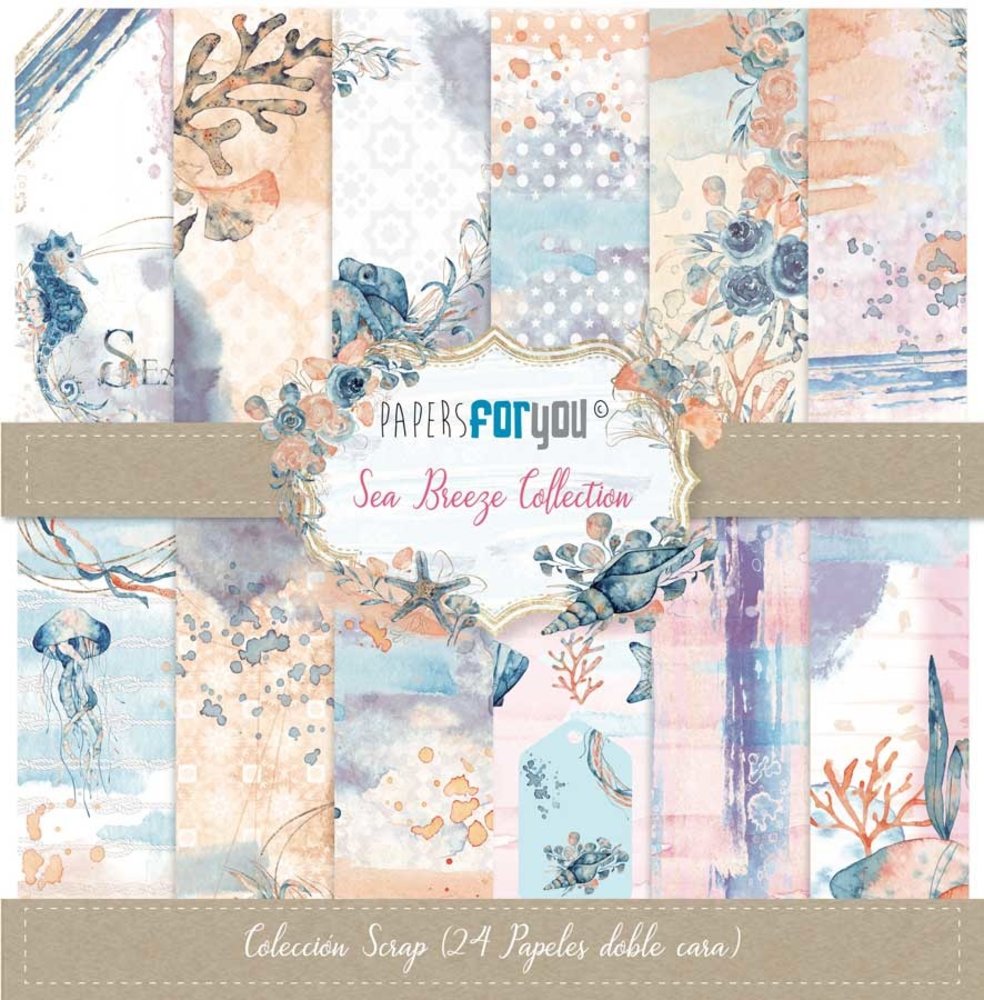 Papers For You Sea Breeze Mini Scrap Paper Pack (24pcs) (PFY-3970) (DISCONTINUED)