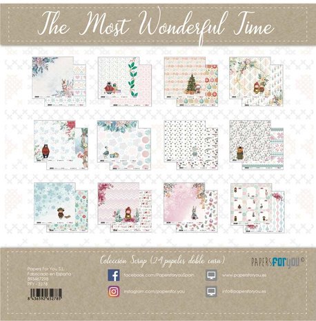 Papers For You The Most Wonderful Time Mini Scrap Paper Pack (24pcs) (PFY-3278) (DISCONTINUED)