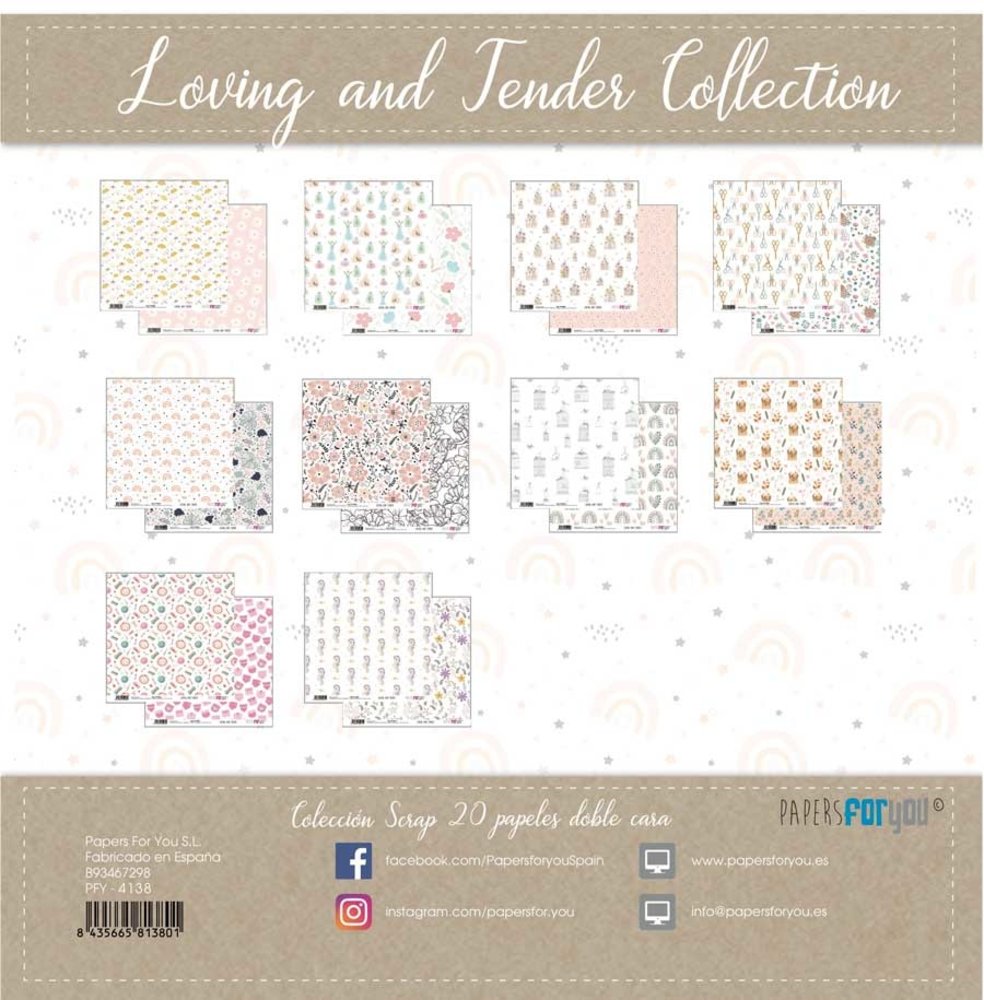 Papers For You Loving and Tender Mini Scrap Paper Pack (20pcs) (PFY-4138) (DISCONTINUED)
