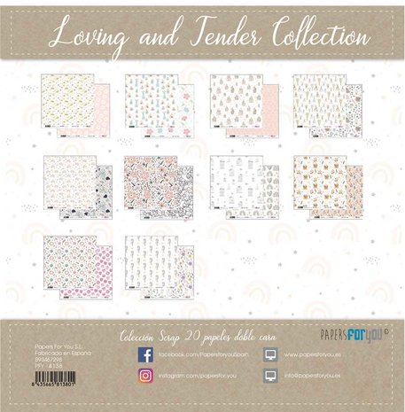 Papers For You Loving and Tender Mini Scrap Paper Pack (20pcs) (PFY-4138) (DISCONTINUED)