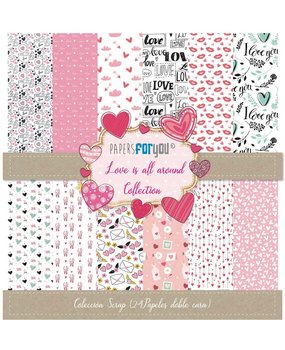 Papers For You Love Is All Around Mini Scrap Paper Pack (24pcs) (PFY-3052) (DISCONTINUED)