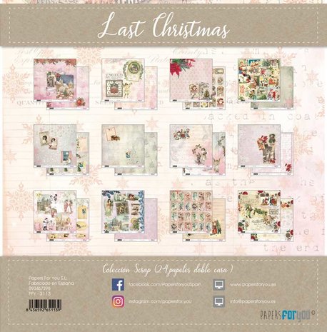 Papers For You Last Christmas Mini Scrap Paper Pack (24pcs) (PFY-3113) (DISCONTINUED) Papers For You Last Christmas Mini Scrap Paper Pack (24pcs) (PFY-3113) (DISCONTINUED)