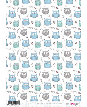 Papers For You Scandi Style Owls A4 Rice Paper (6 pcs) (PFY-2134) (DISCONTINUED)