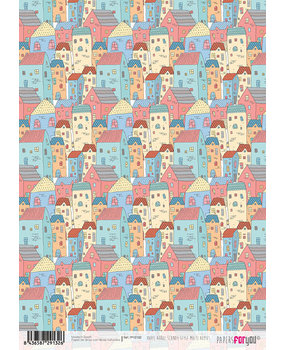 Papers For You Scandi Style Multi Houses A4 Rice Paper (6 pcs) (PFY-2132) (DISCONTINUED)