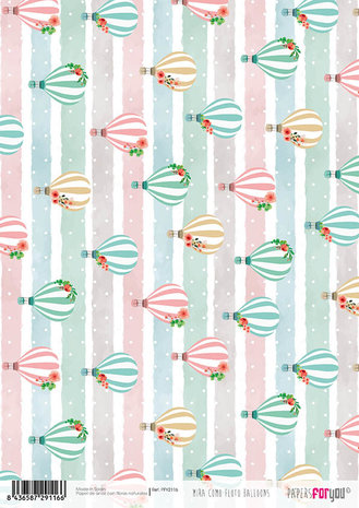Papers For You Mira Como Floto Balloons A4 Rice Paper (6 pcs) (PFY-2116) (DISCONTINUED)