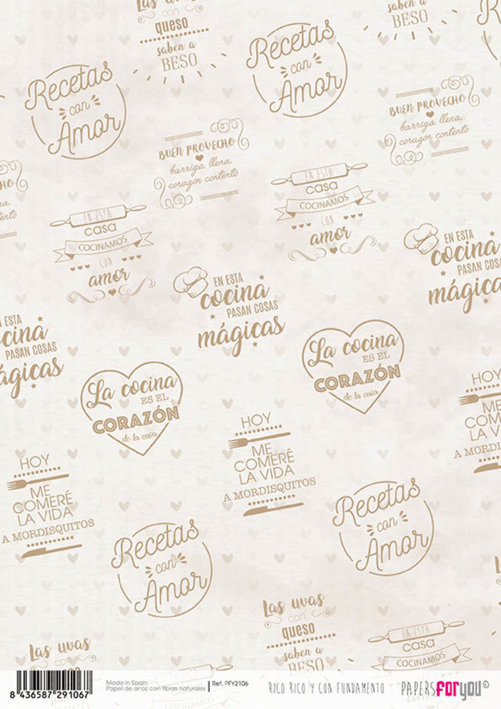 Papers For You Rico Rico Y Con Fundamento A4 Rice Paper (6 pcs) (PFY-2106) (DISCONTINUED) Papers For You Rico Rico Y Con Fundamento A4 Rice Paper (6 pcs) (PFY-2106) (DISCONTINUED)