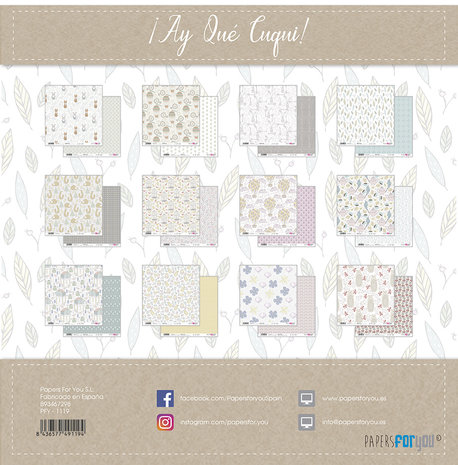 Papers For You ¡Ay Que Cuqui! Scrap Paper Pack (12pcs) (PFY-1119) (DISCONTINUED)