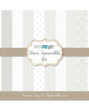 Papers For You Basicos Imprescindibles Gris Scrap Paper Pack (10pcs) (PFY-3661) (DISCONTINUED)