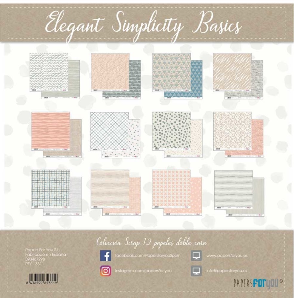 Papers For You Elegant Simplicity Basics Scrap Paper Pack (12pcs) (PFY-3311) (DISCONTINUED) Papers For You Elegant Simplicity Basics Scrap Paper Pack (12pcs) (PFY-3311) (DISCONTINUED)