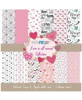Papers For You Love Is All Around Scrap Paper Pack (6pcs) (PFY-3416) (DISCONTINUED)
