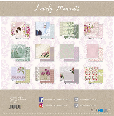 Papers For You Lovely Moments Scrap Paper Pack (12pcs) (PFY-096) (DISCONTINUED) Papers For You Lovely Moments Scrap Paper Pack (12pcs) (PFY-096) (DISCONTINUED)