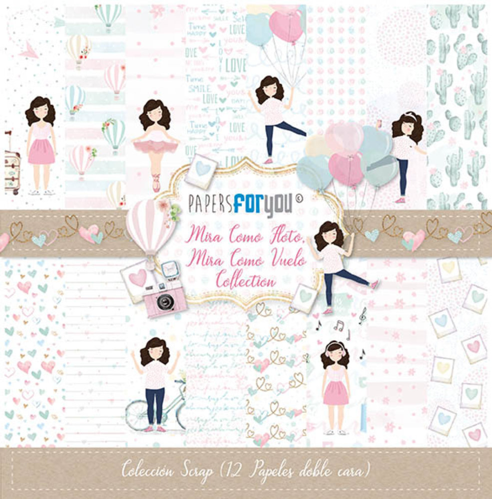 Papers For You Mira Como Aota, Mira Como Vuelo Scrap Paper Pack (12pcs) (PFY-1740) (DISCONTINUED)