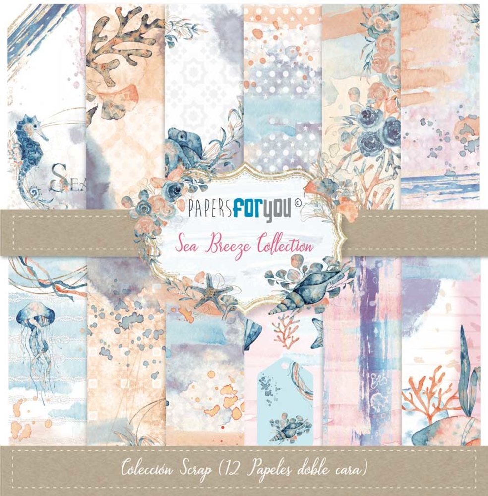 Papers For You Sea Breeze Scrap Paper Pack (12pcs) (PFY-3371) (DISCONTINUED)