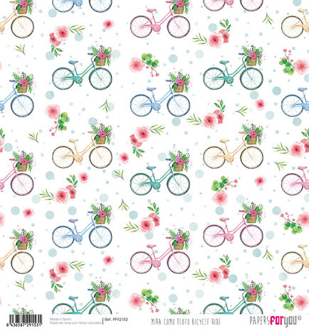 Papers For You Mira Como Floto Bicycle Ride Rice Paper (6 pcs) (PFY-2153) (DISCONTINUED)