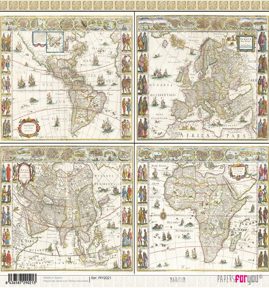 Papers For You Maritim Rice Paper (6 pcs) (PFY-2021) (OUTLET)