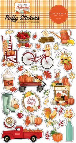 Carta Bella Welcome Autumn Puffy Stickers (CBWA138066) (OUTLET)