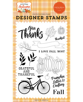 Carta Bella I Love Fall Most Clear Stamps (CBWA138043) (OUTLET)