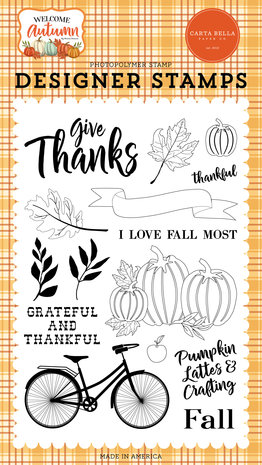 Carta Bella I Love Fall Most Clear Stamps (CBWA138043) (OUTLET) Carta Bella I Love Fall Most Clear Stamps (CBWA138043) (OUTLET)