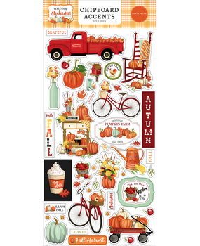 Carta Bella Welcome Autumn Chipboard Accents (CBWA138021) (OUTLET)