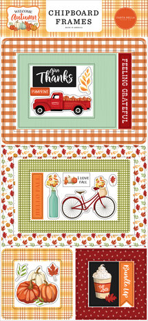 Carta Bella Welcome Autumn Chipboard Frames (CBWA138065) (OUTLET)