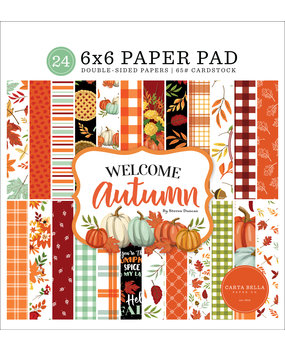 Carta Bella Welcome Autumn 6x6 Inch Paper Pad (CBWA138023) (OUTLET)