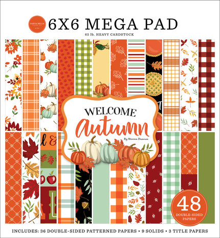 Carta Bella Welcome Autumn 6x6 Inch Cardmakers Mega Pad (CBWA138031) (OUTLET) Carta Bella Welcome Autumn 6x6 Inch Cardmakers Mega Pad (CBWA138031) (OUTLET)