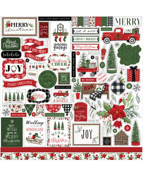 Carta Bella Home For Christmas 12x12 Inch Element Sticker (CBHFC139014) (OUTLET)