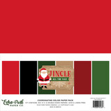 Echo Park Jingle All The Way 12x12 Inch Coordinating Solids Paper Pack (JIN252015) (DISCONTINUED)