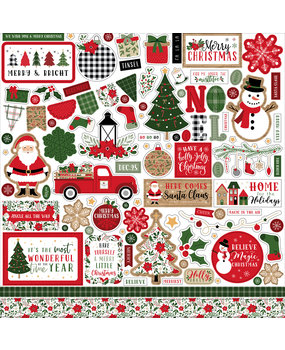 Echo Park Jingle All The Way 12x12 Inch Element Sticker (JIN252014) (DISCONTINUED)