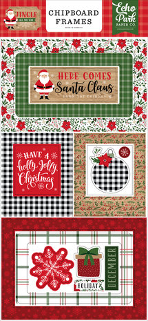 Echo Park Jingle All The Way Chipboard Frames (JIN252065) (DISCONTINUED)