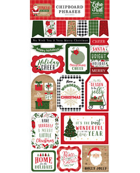 Echo Park Jingle All The Way Chipboard Phrases (JIN252022) (DISCONTINUED)