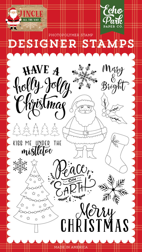 Echo Park Holly Jolly Christmas Clear Stamps (JIN252043) (DISCONTINUED) Echo Park Holly Jolly Christmas Clear Stamps (JIN252043) (DISCONTINUED)