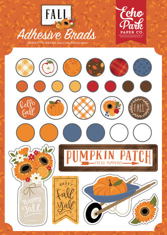 Echo Park Fall Adhesive Brads (FAL251020) (DISCONTINUED)