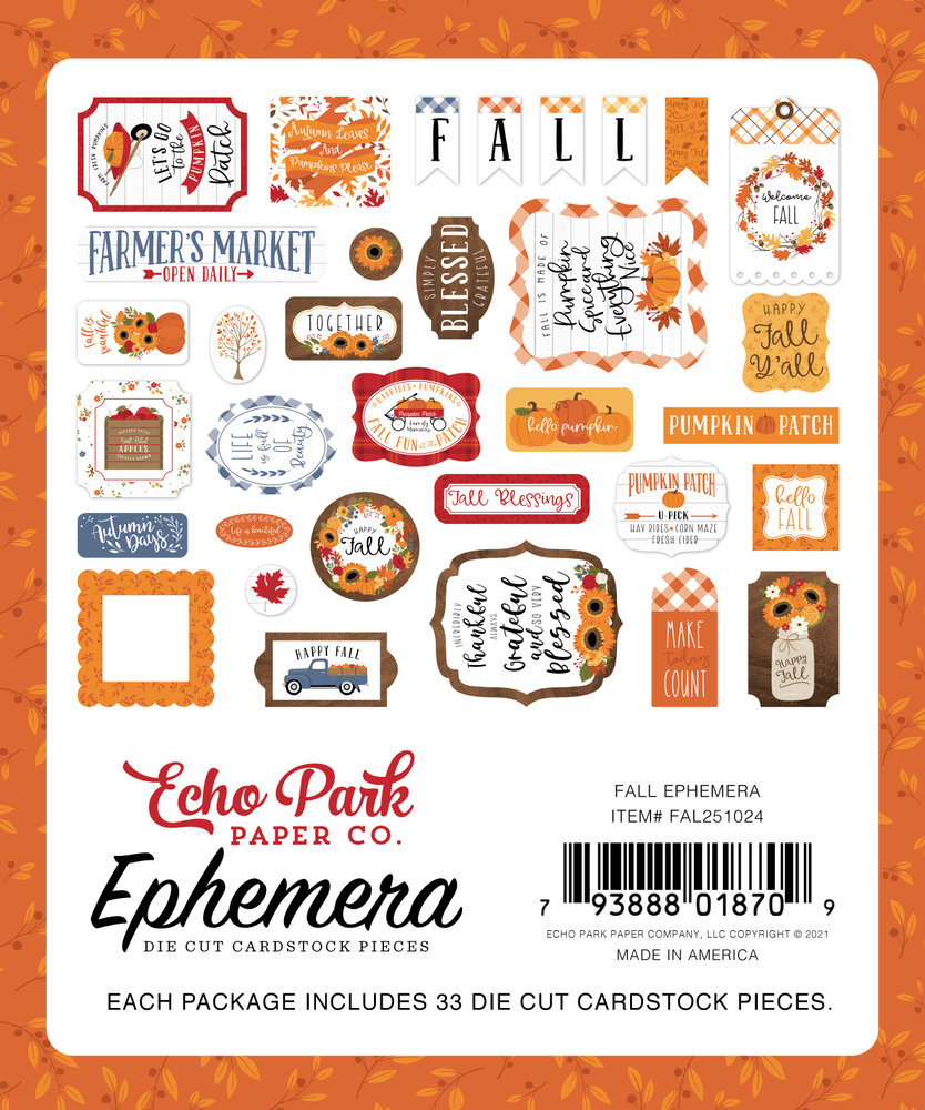 Echo Park Fall Ephemera (FAL251024) (DISCONTINUED)