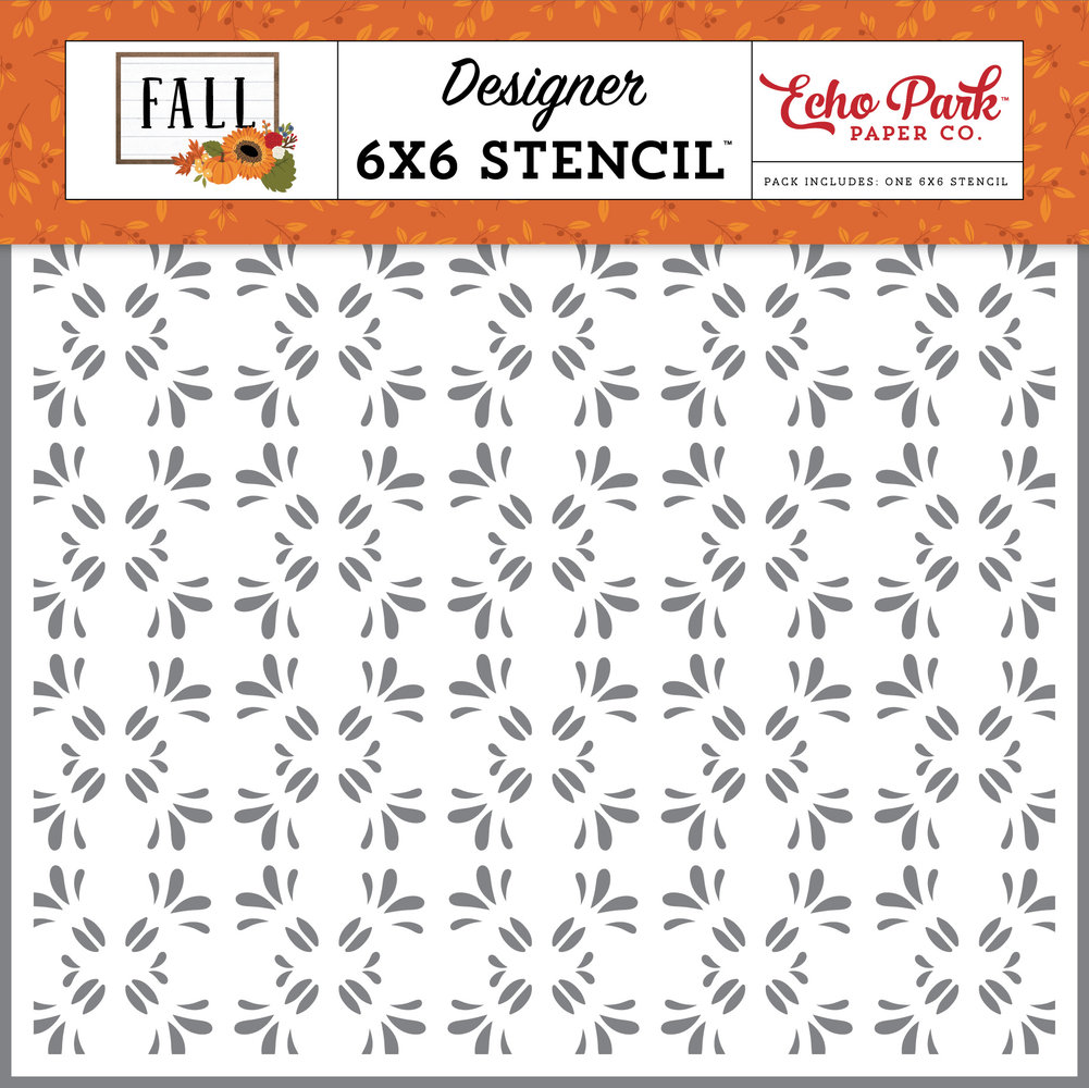 Echo Park Fall Flourish Stencil (FAL251034) (DISCONTINUED)