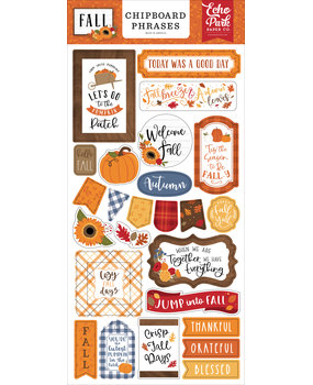 Echo Park Fall Chipboard Phrases (FAL251022) (DISCONTINUED)