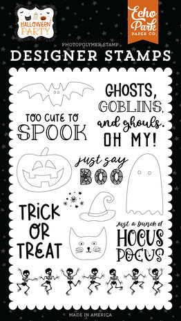 Echo Park Just Say Boo Clear Stamps (HP250044) (OUTLET)