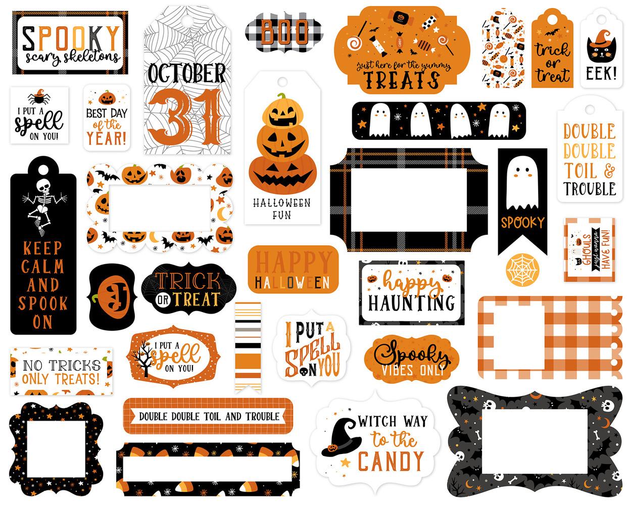 Echo Park Halloween Party Frames & Tags (HP250025) (OUTLET)