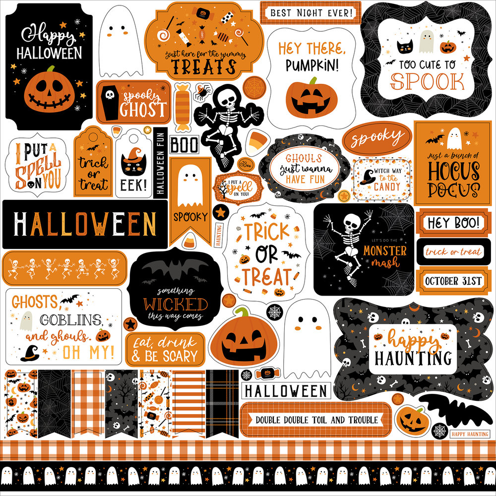 Echo Park Halloween Party 12x12 Inch Element Sticker (HP250014) (DISCONTINUED)