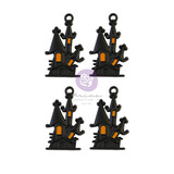 Prima Marketing Thirty-One Metal Embellishments Matte Haunted House (4pcs) (997335) (DISCONTINUED)
