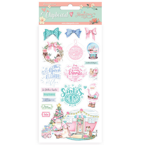 Stamperia Chipboard 15x30cm Christmas Rose (DFLCB44) (DISCONTINUED)