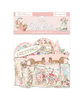 Stamperia Pink Christmas Clear Die Cuts (DFLDCP10) (DISCONTINUED)