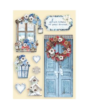 Stamperia Colored Wooden Shapes A5 Winter Tales Door & Window (KLSP103) (DISCONTINUED)