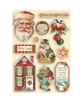 Stamperia Colored Wooden Shapes A5 Classic Christmas (KLSP108) (DISCONTINUED)