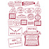 Stencil A4 Romantic Christmas Type Writer (KSG472) (OUTLET)