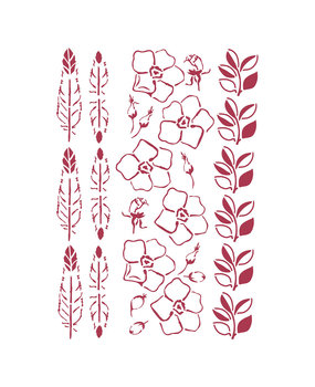 Stamperia Stencil A4 Romantic Christmas Borders (KSG473) (DISCONTINUED)